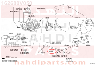 162680V050,PIPE, WATER BY-PASS, NO.1,أنبوب