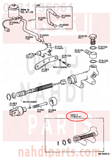 0431136061,CYLINDER KIT, CLUTCH MASTER, اصلاح علبة كلتش 