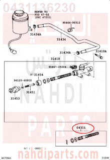 0431136230,CYLINDER KIT, CLUTCH MASTER, اصلاح علبة كلتش 