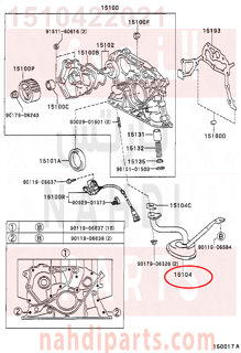 1510422021,STRAINER SUB-ASSY, OIL,مصفاة