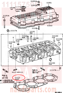 1111575050,GASKET, CYLINDER HEAD,وجه راس مكينة 