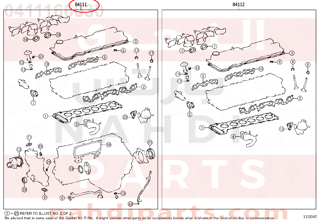 0411166030,GASKET KIT, ENGINE OVERHAUL,طقم وجيه 