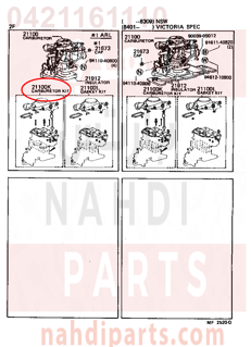 0421161110,CARBURETOR KIT,اصلاح كربريتر  المكربن  