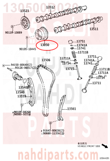 130500D020,GEAR ASSY, CAMSHAFT TIMING,ترس 