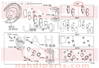 0446630280,PAD KIT, DISC BRAKE, REAR,قماش فرامل خلفى  