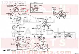 1230528301,INSULATOR SUB-ASSY, ENGINE MOUNTING, RH,كرسي مكينة علوي