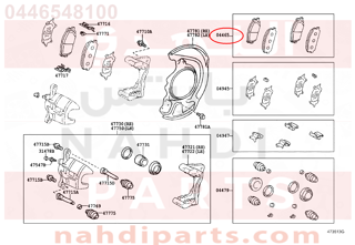 0446548100,BRAKE PADS,قماش فرامل أمامي