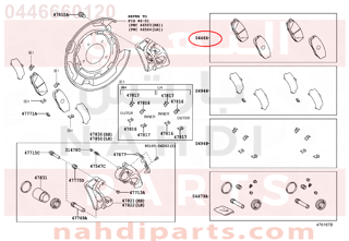 0446660120,REAR BRAKE PADS,قماش فرامل خلفى  