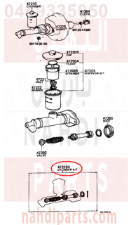 0449335050,CYLINDER KIT, BRAKE MASTER,اصلاح علبة فرامل فوق 