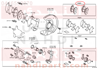 0446552070,PAD KIT, DISC BRAKE, FRONT,قماش فرامل أمامي