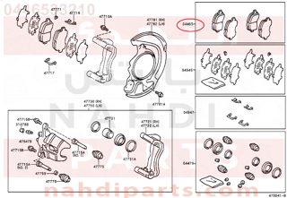 0446533210,BRAKE PADS,قماش فرامل أمامي