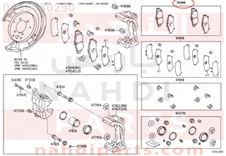 0446630290,REAR BRAKE PADS,قماش فرامل خلفى  