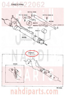 0444522062,GASKET KIT, POWER STEERING GEAR(FOR RACK & PINION),اصلاح علبة دركسون تحت 