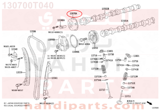 130700T040,GEAR ASSY, CAMSHAFT TIMING EXHAUST,ترس 