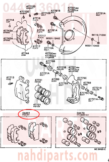 0449136010,PAD KIT, DISC BRAKE, FRONT,قماش فرامل خلفى  