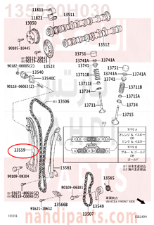 135590H030,SLIPPER, CHAIN TENSIONER,تكاية جنزير 