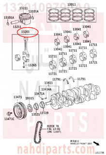 1320109790A0,ROD SUB-ASSY, CONNECTING,ذراع بستم المكينة