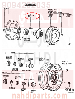 9094202035,BOLT, HUB (FOR REAR DRUM & WHEEL SETTING),مسمار