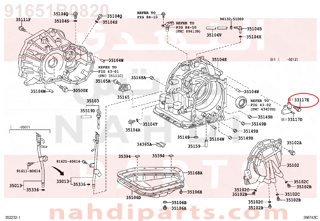 91651B0820,BOLT(FOR AUTOMATIC TRANSMISSION CASE PROTECTOR),مسمار 