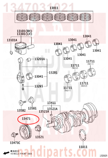 1347031021,PULLEY, CRANKSHAFT,بكرة،