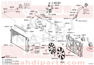 163630T200,MOTOR, COOLING FAN, LH,مولد ماتور 