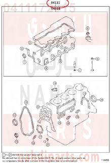 0411172015,GASKET KIT, ENGINE OVERHAUL,طقم وجيه 