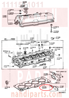 1111571011,GASKET, CYLINDER HEAD,وجه راس مكينة 