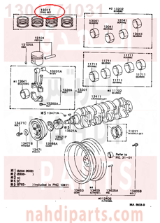 1301171031,RING SET, PISTON,شنبر بستم - شنابر مقاس ستاندر