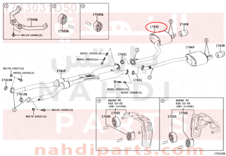 1743031D50,PIPE ASSY, EXHAUST, TAIL,مضخة