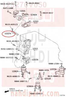 123270V050,STAY, ENGINE MOUNTING, NO.2 RH,كرسي  المحرك 