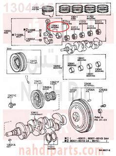 130411503001,BEARING, CONNECTING ROD,سبيكة ذراع بستم 