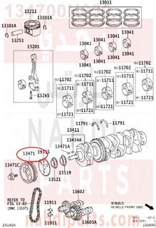 134700H030,PULLEY, CRANKSHAFT,بكرة،