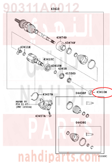 90311A0012,OIL SEAL, FRONT DRIVE SHAFT, RH,صوفة زيت عكس أمامي يمين