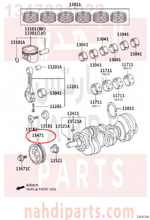 1347031022,PULLEY, CRANKSHAFT,بكرة،