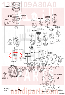 1320109A80A0,ROD SUB-ASSY, CONNECTING,ذراع بستم المكينة