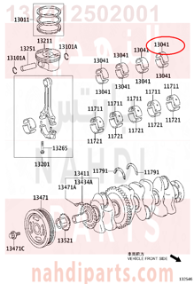 130412502001,BEARING, CONNECTING ROD,سبيكة ذراع بستم 