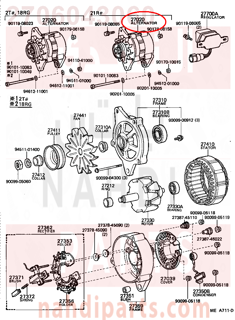 2706043060,ALTERNATOR ASSY,دينمو كهرباء - دينمو الشحن