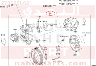 270600L021,ALTERNATOR ASSY,دينمو كهرباء - دينمو الشحن