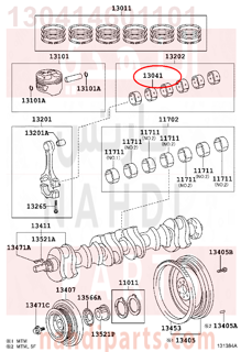 130414601101,BEARING, CONNECTING ROD,سبيكة ذراع بستم 