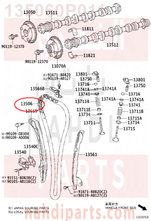 135060P011,CHAIN SUB-ASSY,جنزير مكينه كبير