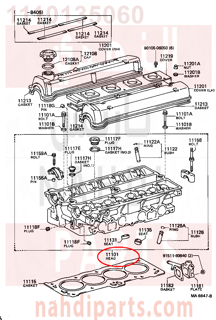 1110135060,HEAD SUB-ASSY, CYLINDER,راس مكينة 