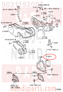 9031192007,SEAL, ENGINE REAR OIL,صوفة مكينة خلفى 