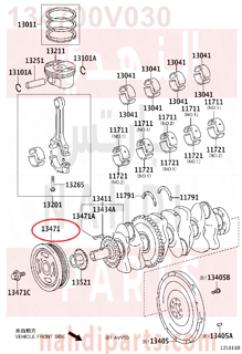 134700V030,PULLEY, CRANKSHAFT,بكرة،