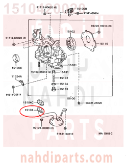 1510420020,STRAINER SUB-ASSY, OIL,مصفاة