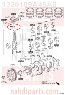 1320109A45A0,ROD SUB-ASSY, CONNECTING,ذراع بستم المكينة