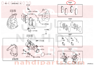 0446528030,PAD KIT, DISC BRAKE, FRONT,قماش فرامل أمامي