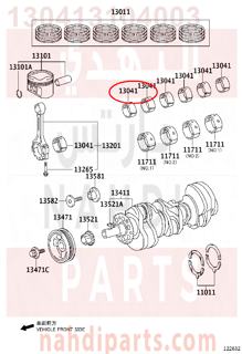 130413104003,BEARING, CONNECTING ROD,سبيكة ذراع بستم 