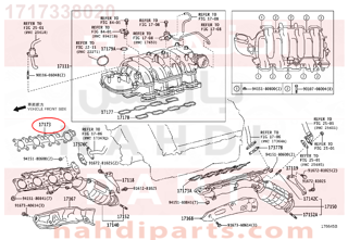 1717338020,GASKET, EXHAUST MANIFOLD TO HEAD, LH,وجه  