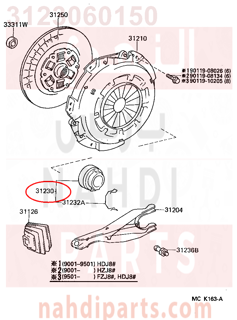 3123060150,BEARING ASSY, CLUTCH RELEASE,ملحقات الجربكس 