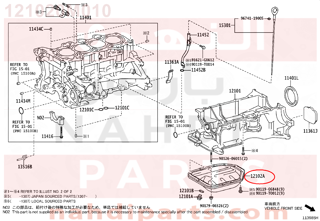 121020M010,PAN SUB-ASSY, OIL, NO.2,كرتير المكينه السفلي - حديد